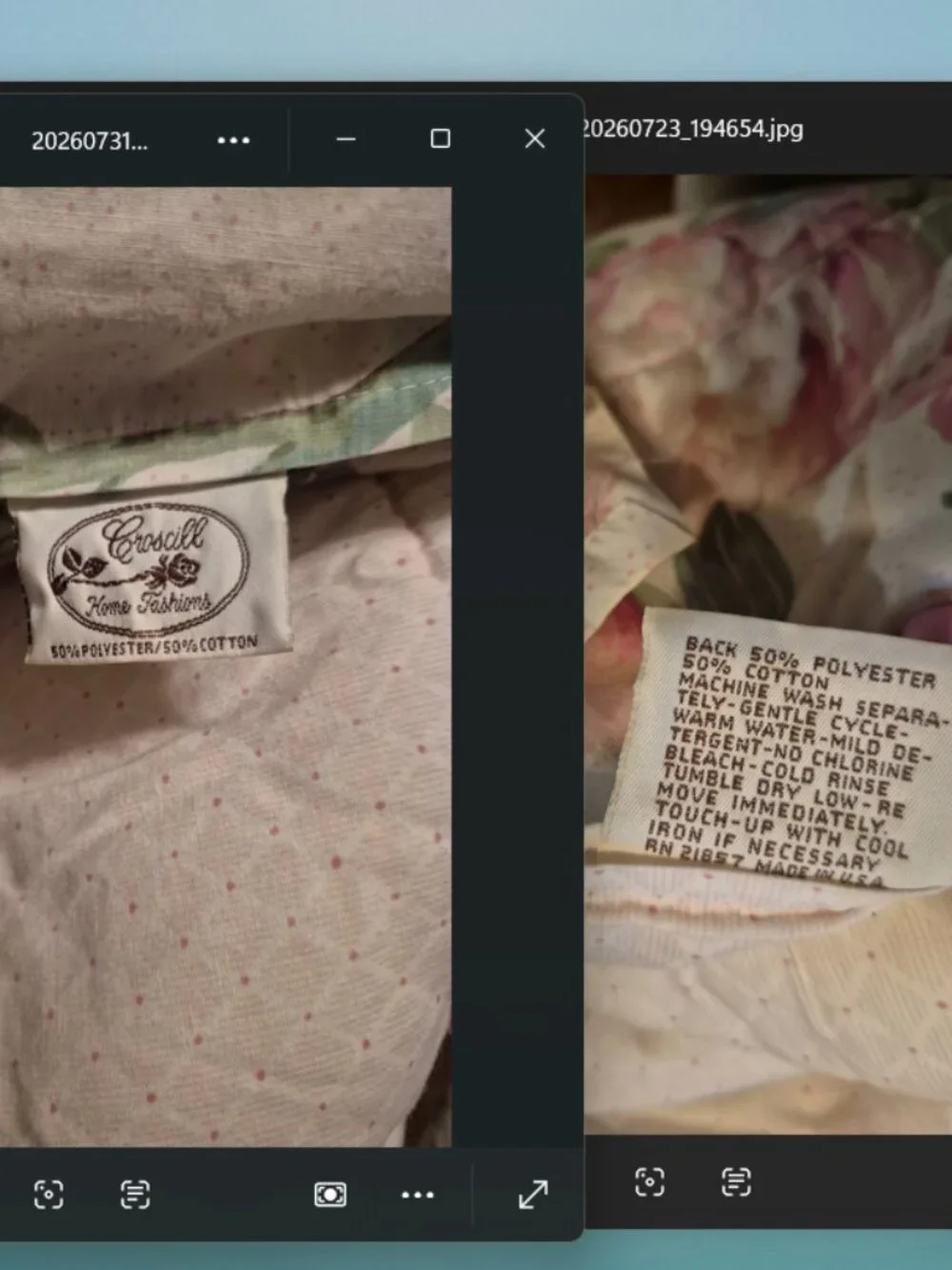 Rare Vintage 90s Croscill 5 Piece Floral Ruffled Queen Bedspread BeddingEnsemble